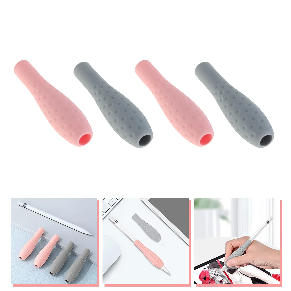 

4pcs Silicone Sleeve Stylus Pen Grip Holder Compatible with Pencil 1/2
