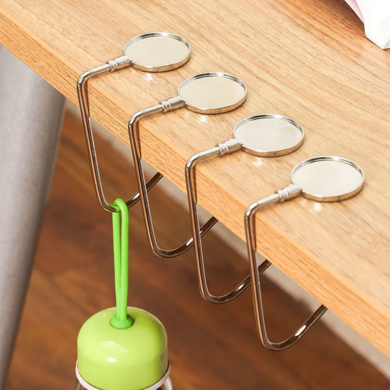 

Portable Folding Bag Hook Hanger Purse Handbag Holders Foldable Table Hook Women Handbag Organizer Office Desk Side Hook