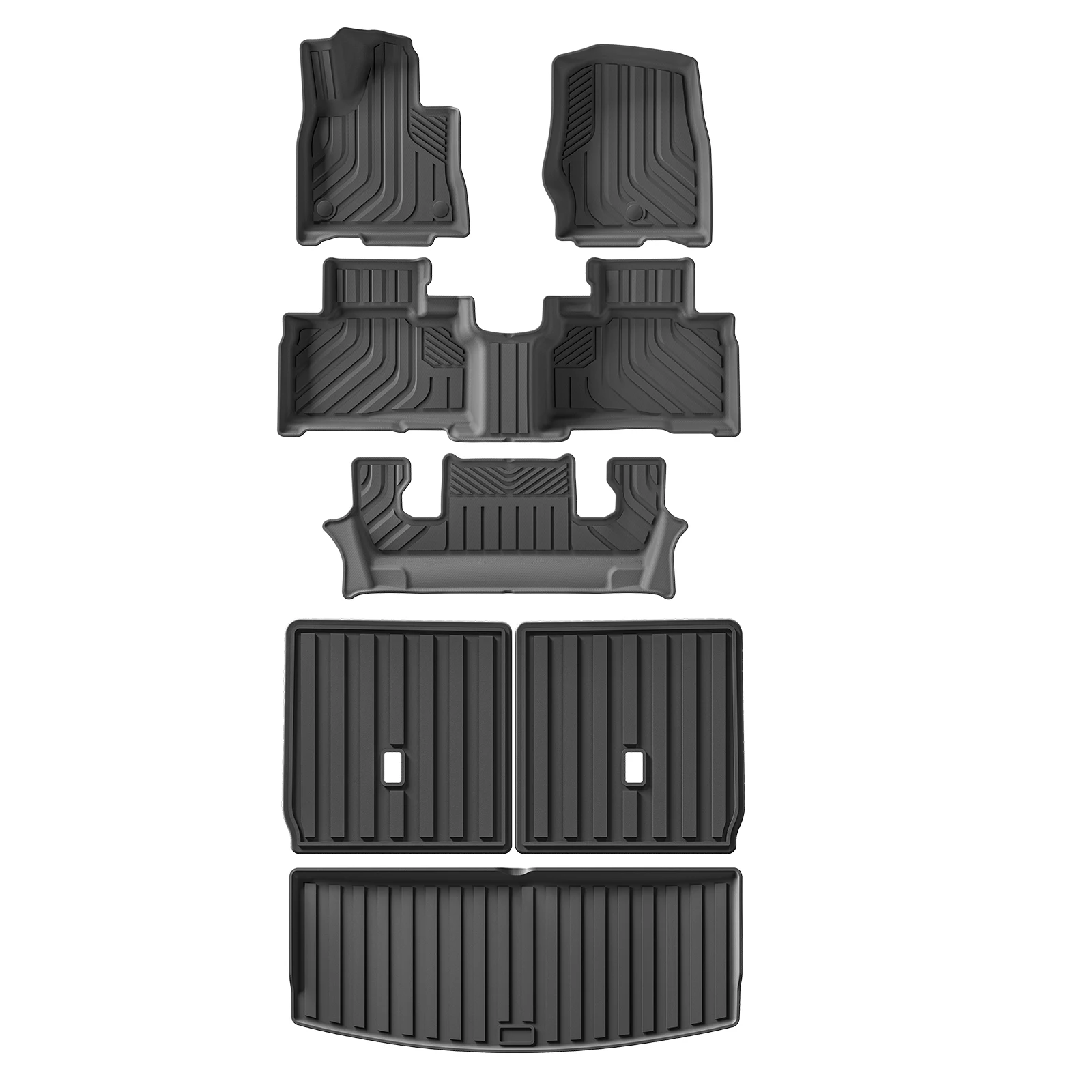 

LUCKEASY для Ford Explorer 4WD 6 мест 2020-2025 TPE 3D автомобильные коврики грузовой подкладки багажник накладка на спинку аксессуары черный