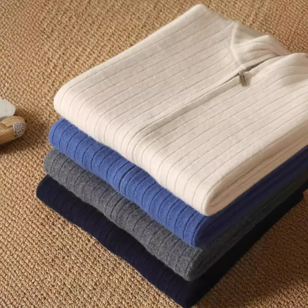 Мужской осенне-зимний новый стиль простой шерстяной кардиган