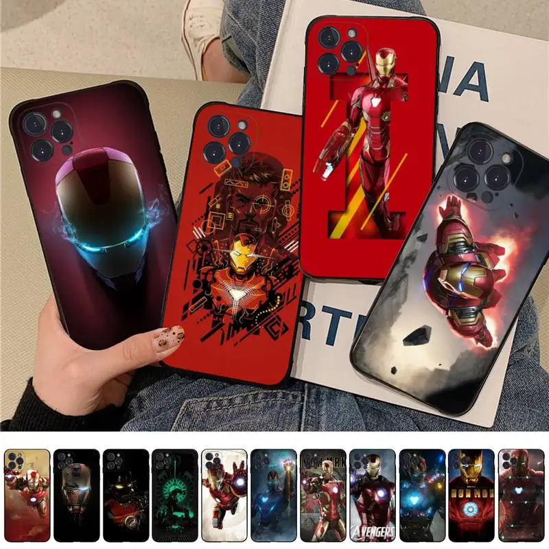 

Disney Iron Man Phone Case For iPhone 14 13 12 Mini 11 Pro XS Max X XR SE 6 7 8 Plus Soft Silicone Cover