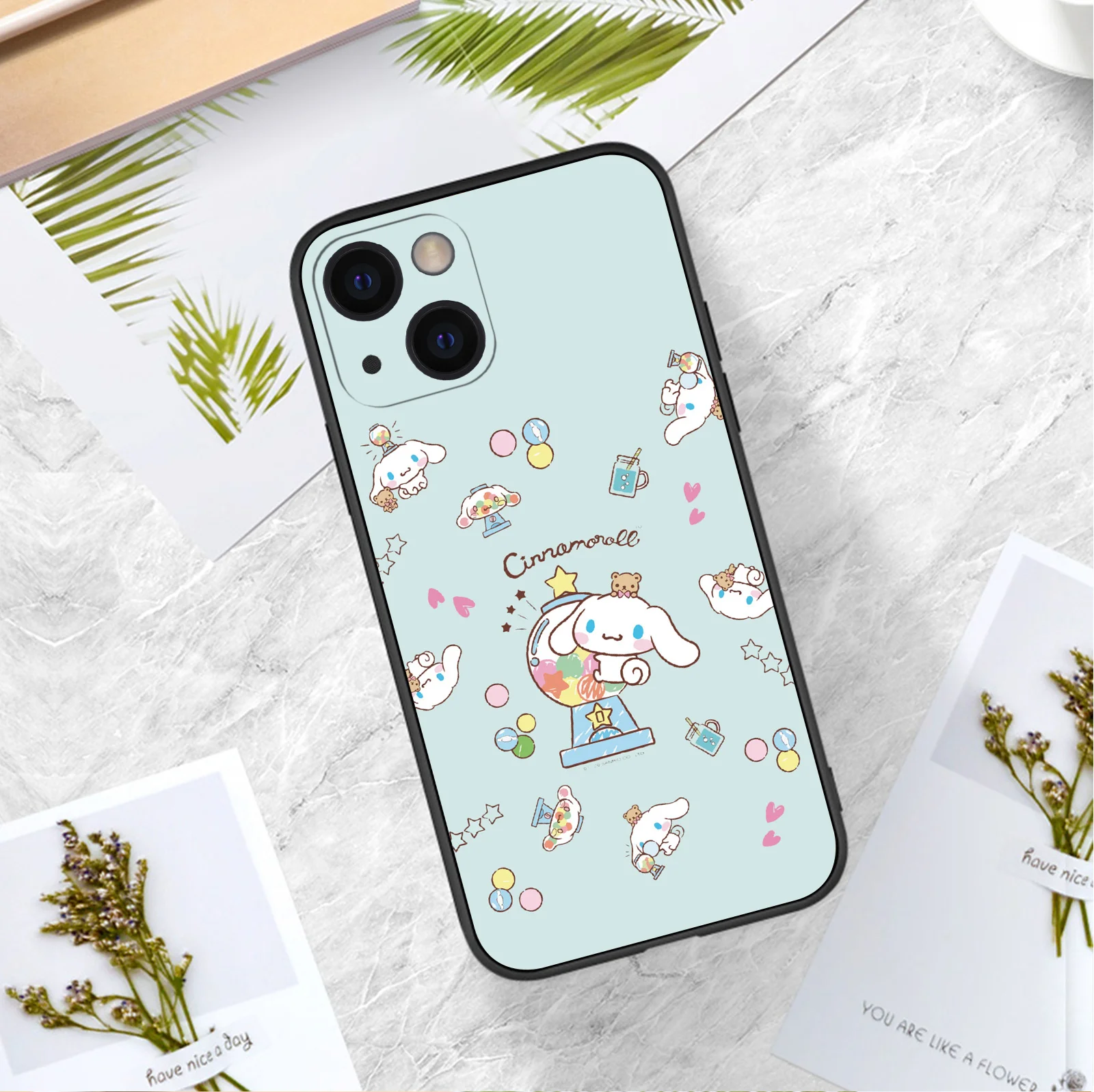 Чехол для iPhone 16 Pro Max Sanrio CINNAMROLL милый силиконовый мягкий чехол телефона 15 14 13 12 11 Plus