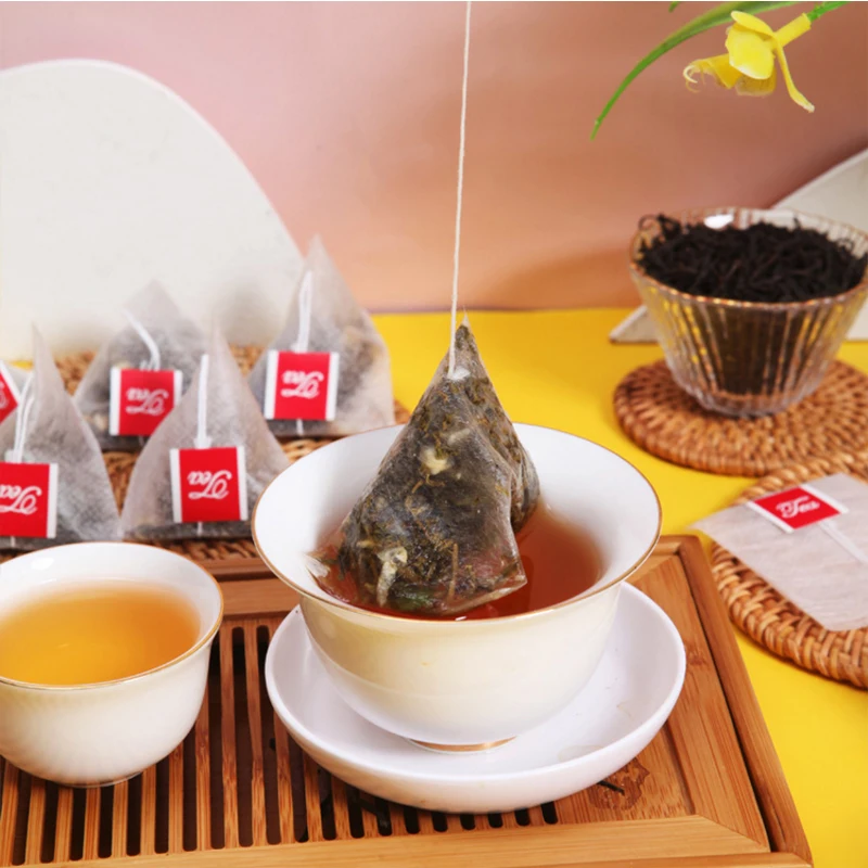 PLA Biodegraded Material Corn Fiber Mesh Tea Bag Filters Pyr