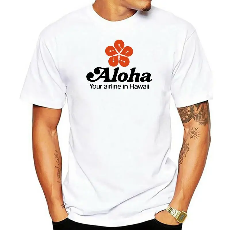 Фото Мужская футболка с коротким рукавом и логотипом Aloha Airlines, размеры до 3Xl №1