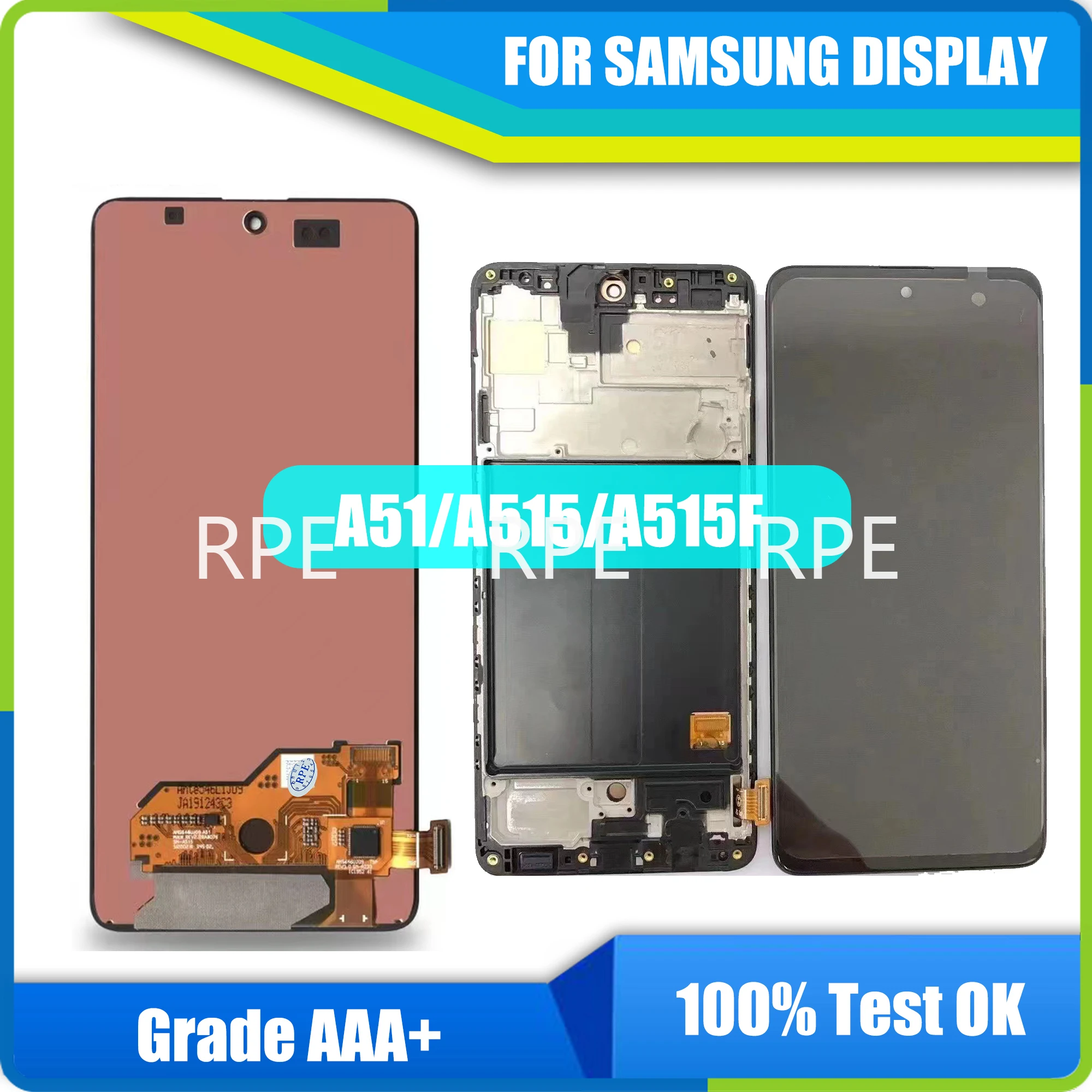 

100% супер AMOLED 6,5 дисплей для Samsung Galaxy A51 LCD A515 A515F/DS A515FD сенсорный экран с рамкой дигитайзер в сборе