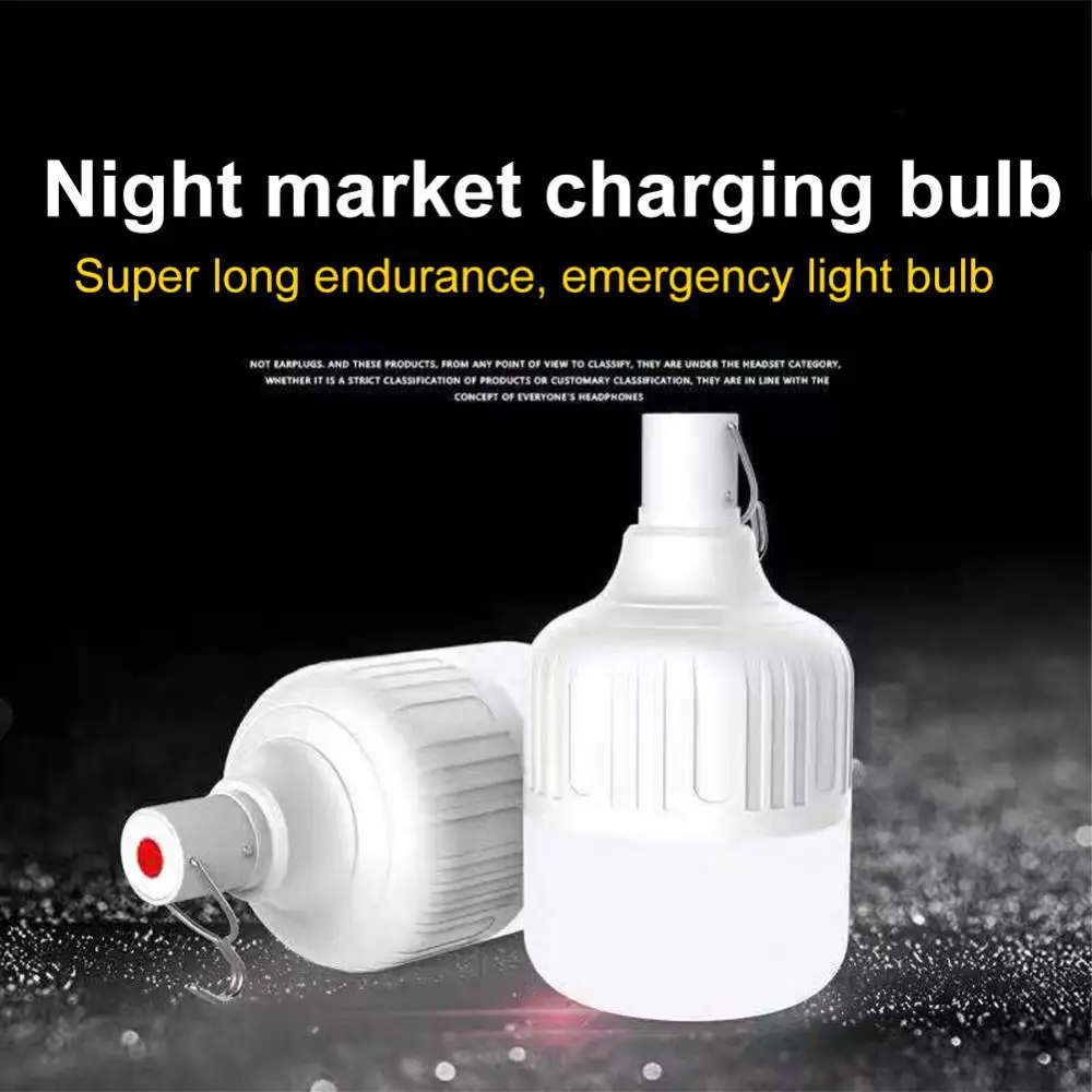 

Portable Emergency Lights Rechargeable LED Lantern Mobile Tent Lampwith Hook For Camping Fishing Patio Porch Garden Lighting