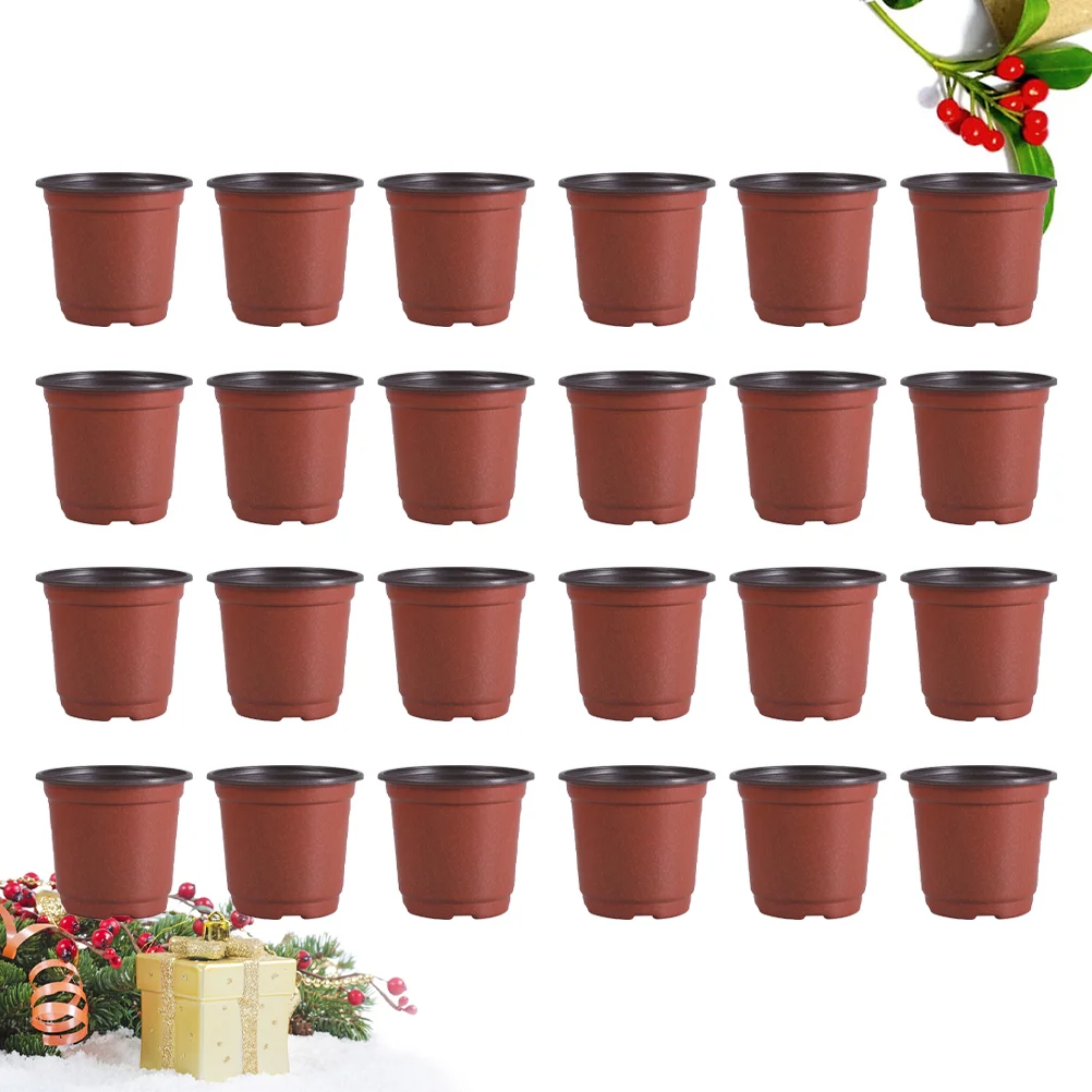 

100 PCS House Plants Indoors Live Plastic Planter Pots Succulents Flower Container Outdoor Planters Nursery Decorate