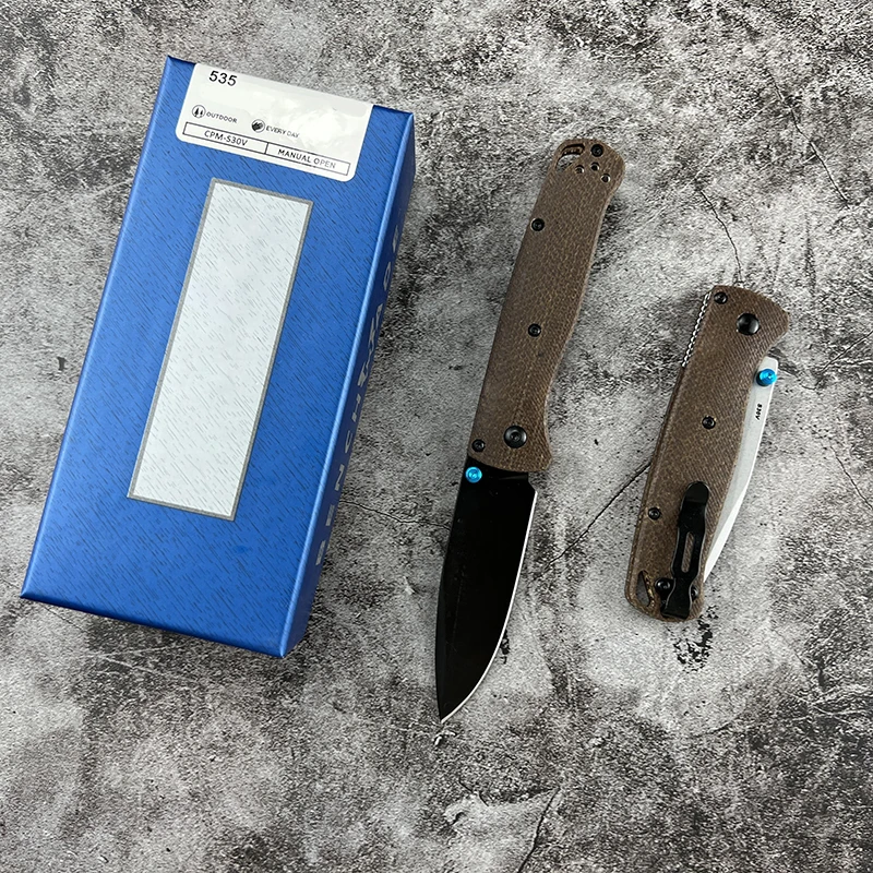 

Складной нож BM535 440C, карманный тактический Клинок с ручкой из микрокарты, для выживания, кемпинга, повседневного использования