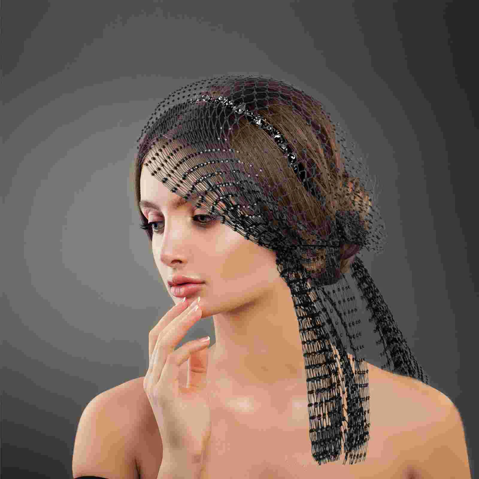 Ажурная шляпа со вспышкой и бриллиантами шарф головной убор для женщин повязка