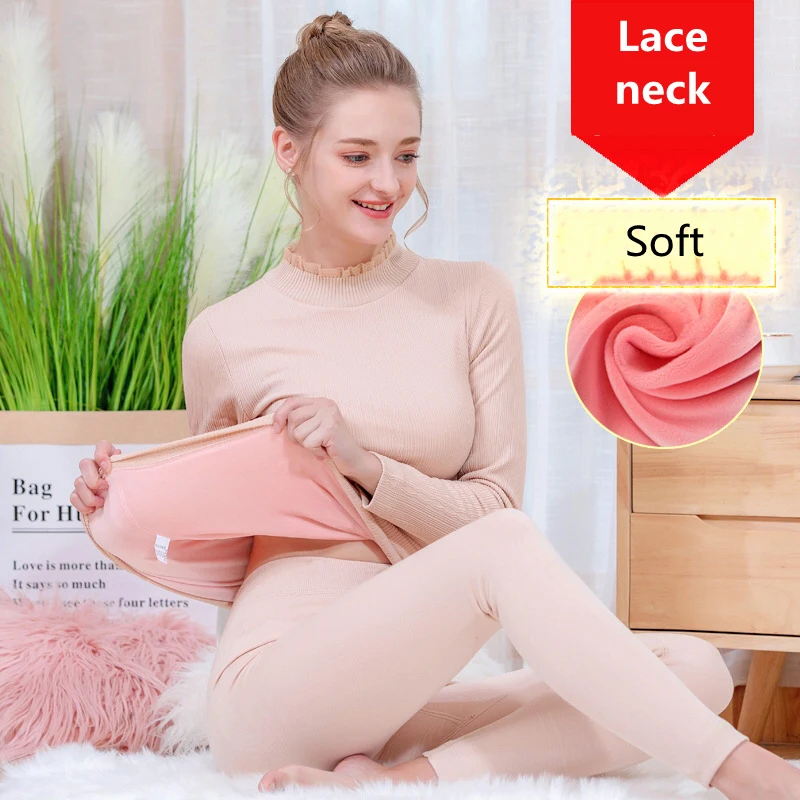 

Эластичное нижнее белье, термобархатный теплый зимний полный костюм, плотный терморукав, женская одежда, полумягкие кальсоны, комплекты с в...