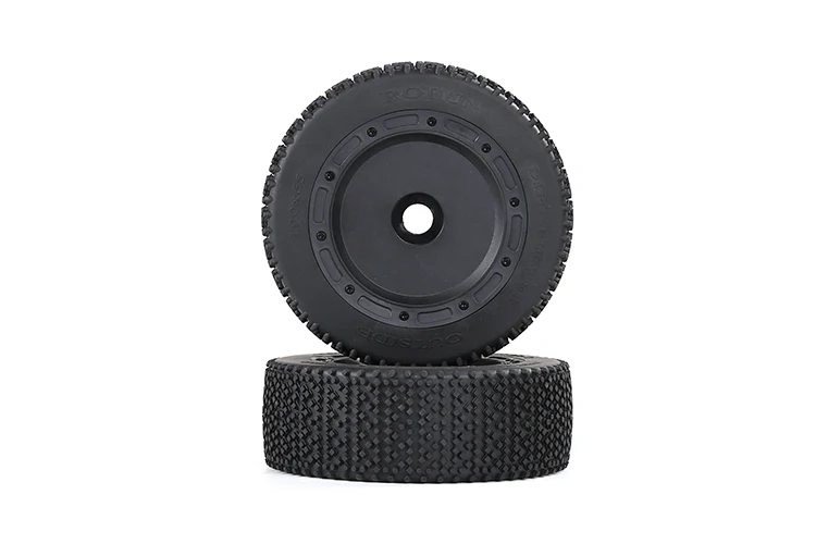 FVITEU Rubber Complete Small Nail Wheel Tire Kits(Front Rear General) for 1/5 ROFUN ROVAN D5 F5 RF5 Rc Car Parts