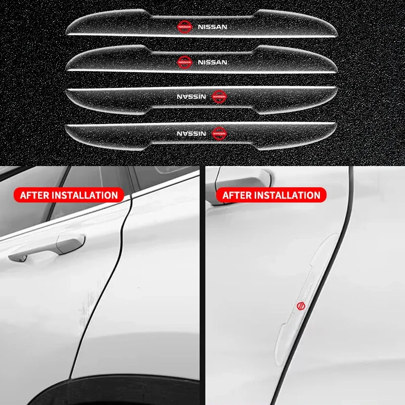 4 шт. защитная наклейка на край двери автомобиля для Nissan Qashqai X J10 Trail Tiida Teana Skyline Juke