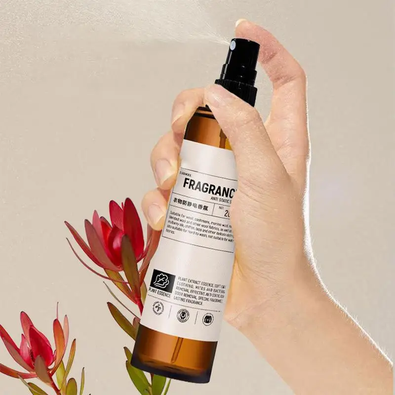 

200ml Clothes Antistatic Spray Long Lasting Fragrance Natural Static Spray Portable Odor Static Eliminator For Clothes and Hair
