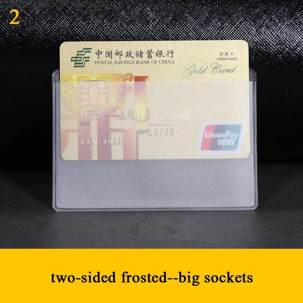 Identity Card Cover Anti-demagnetization Transparent PVC Waterproof Credit ID Business Card Protection Document Id Badge Case