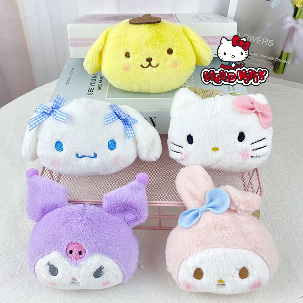 

Hello Kitty Sanrio coin purse Plush Key Chain Card Holder Girl Melody Three-dimensional Coin Purse Cartoon Wallet Toys Gifts