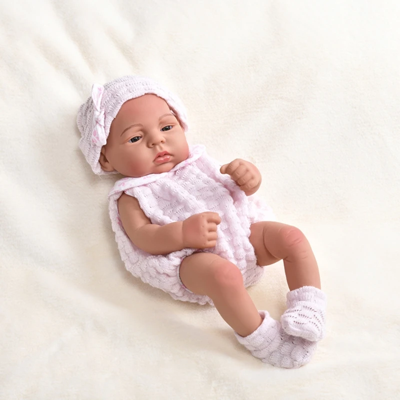 

40cm/15in Baby Dolls Reborn Girl Doll Nurturing Doll Realistic Handmade Full Body Soft Toy w/ Eyes-Opened Popular Gift