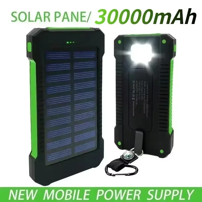 Новый Power Bank 30000 мАч компас уличный водонепроницаемый ремень беспроводная