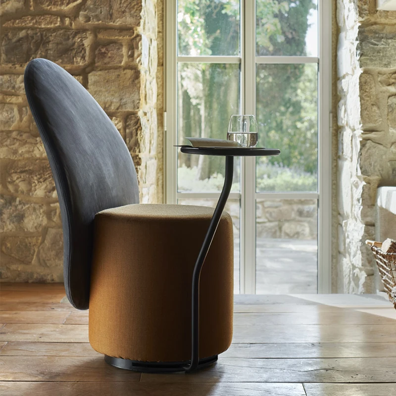 

Итальянский легкий роскошный туалетный табурет, современный простой вращающийся туалетный табурет со спинкой для гостиной, спальни, мален...