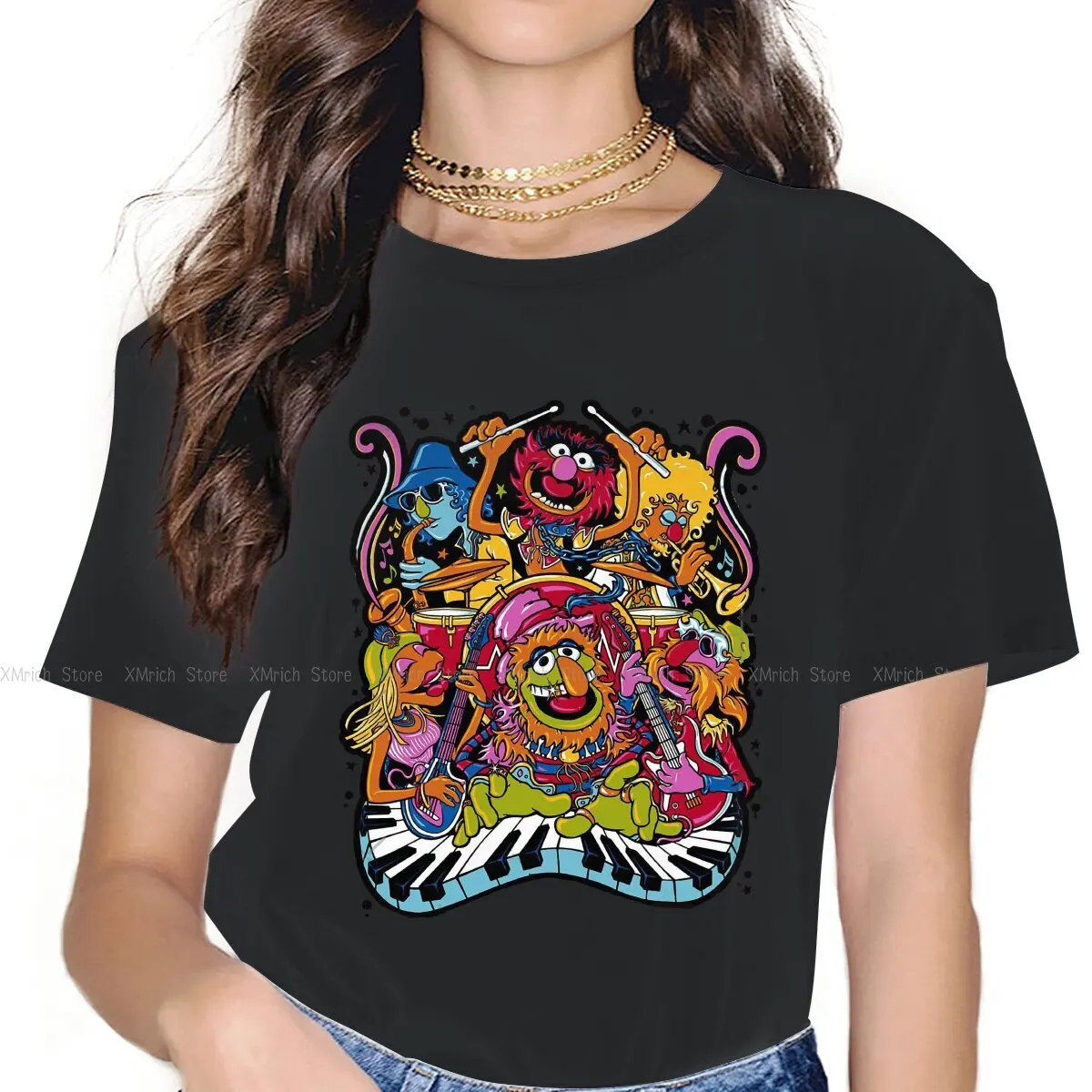 

Cute Animal Feminine Clothes Dr. Teeth And The Electric Mayhem Cartoon Oversized T-shirt Goth Vintage Female Blusas