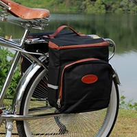 tourbon double bike panniers rear rack bag bicycle insulation boxs picnic cooler lunch dranks motorcycle storage carrier camping