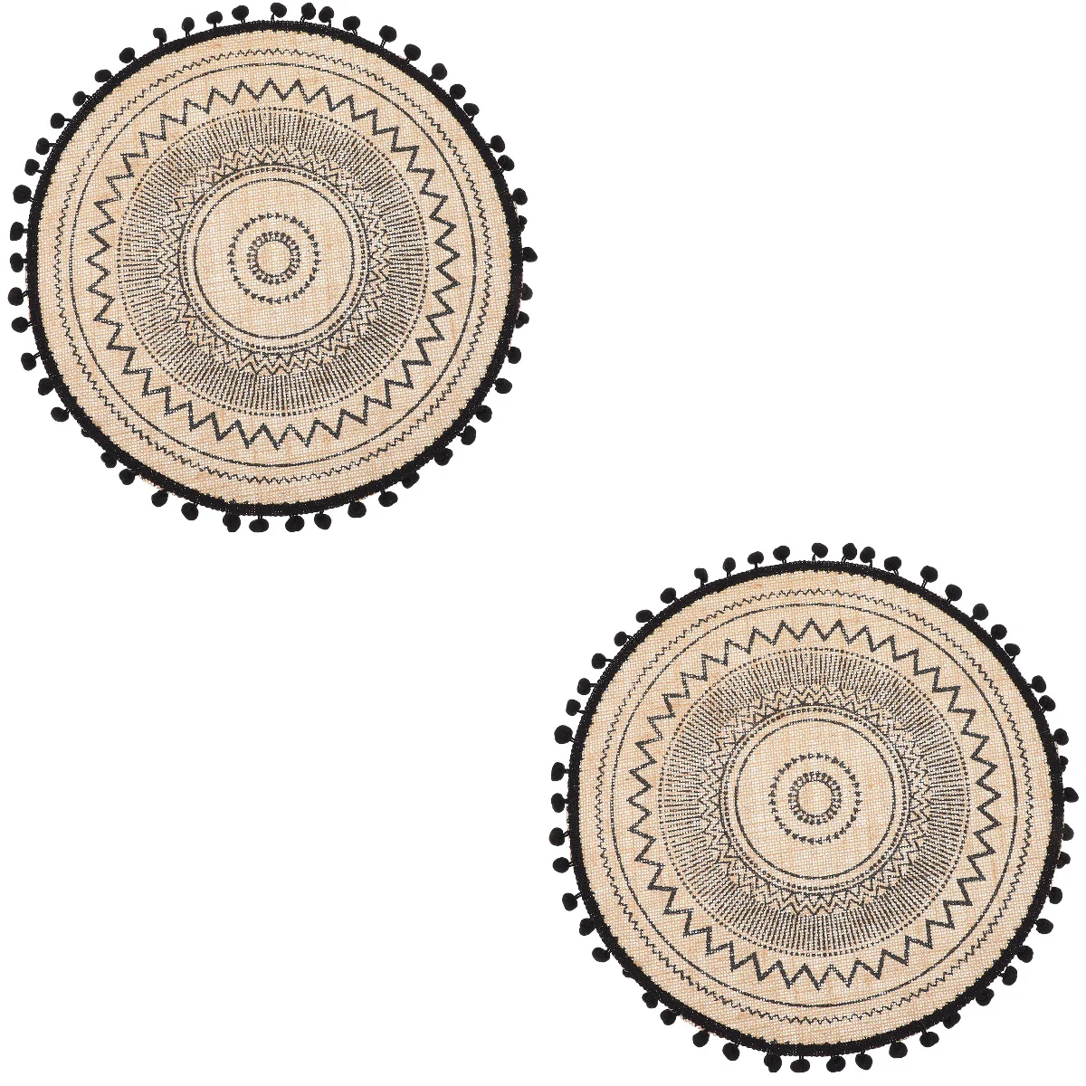 

2 pcs Heat Insulated Cloth Placemat Household Coaster Creative Photo Prop