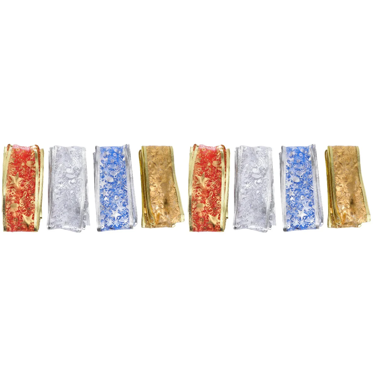 

Ribbon Satin Christmas Mesh Strap Headband Wrap Bouquets Packing Shiny Decorative Giltter Giftcraft Holiday Topper Tree Bow