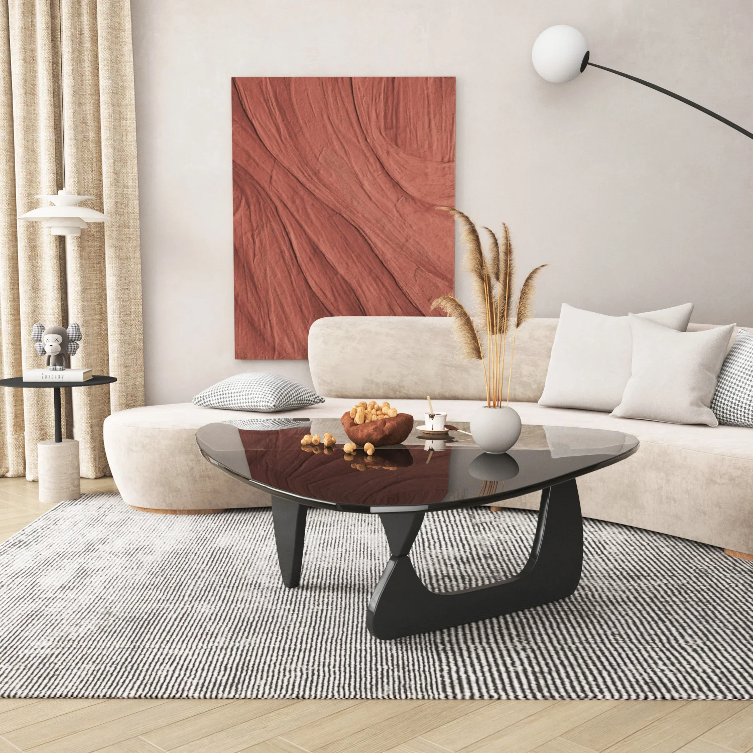 

Стеклянный чайный столик, роскошный современный маленький домашний дизайнерский чайный столик для гостиной, журнальный столик