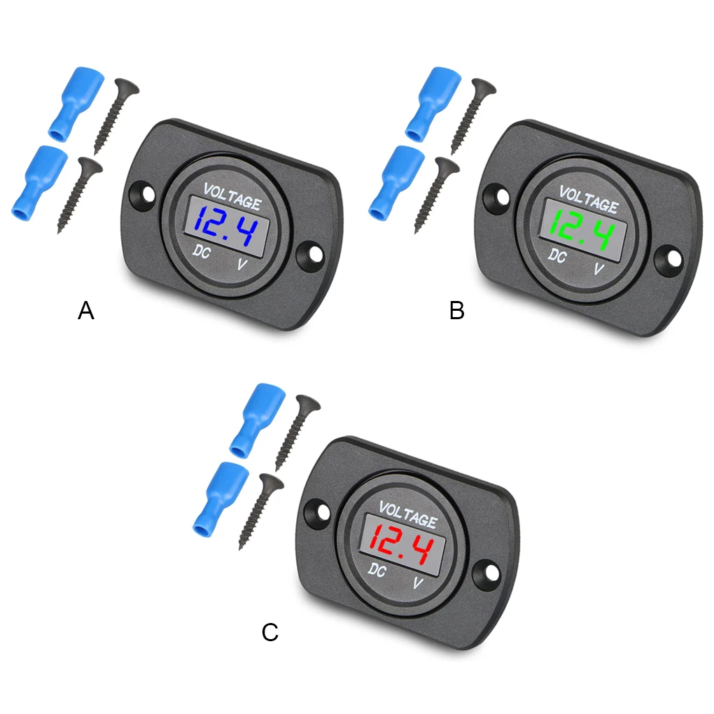Пластиковый Вольтметр для транспортных средств экран дисплея 8-26 в панель