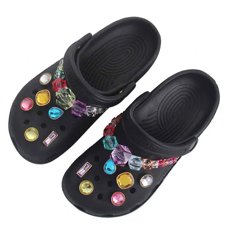 DIY Shoe Charms Accessories Croc Pin Jeans Buckle Decoration Fit Adult Summer Xmas Party Shoe Charms