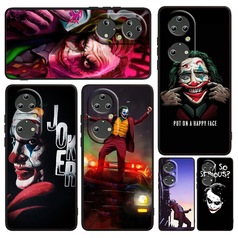 

Superhero The Joker Anime Art For Huawei P50 P40 P30 P20 Lite 5G Nova Y70 Plus 9 SE Pro 5T Y9S Y9 Prime Y6 Black TPU Phone Case