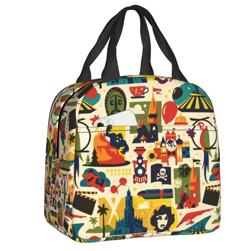 

Термоизолированная сумка для ланча с волшебным рисунком, Женская Портативная Сумка-тоут для ланча с привидениями в доме с привидениями для ...