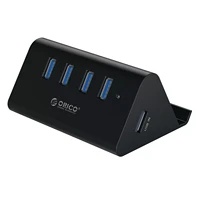 orico 5gbps high speed mini 4 ports usb 3 0 hub for desktop laptop with stand holder for phone tablet pc