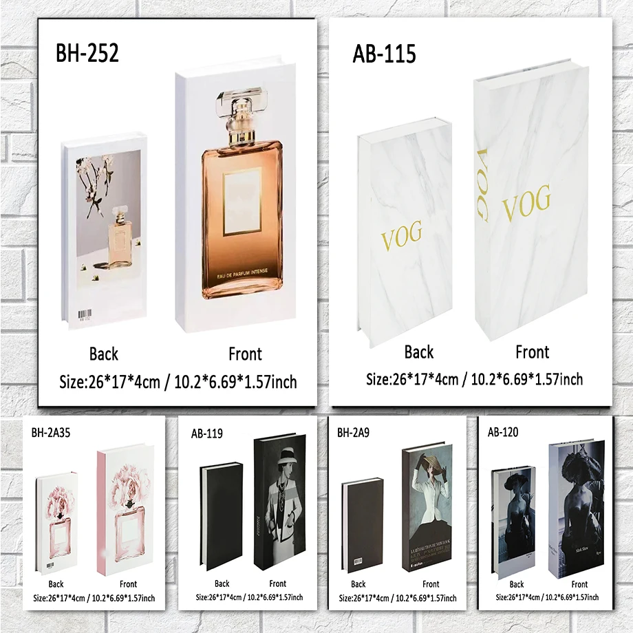 

Fashion Luxury Top Brand Customized Fake Books Decoration Simulation Book Box Coffee Table Villa Hotle Home Decor Shooting Props