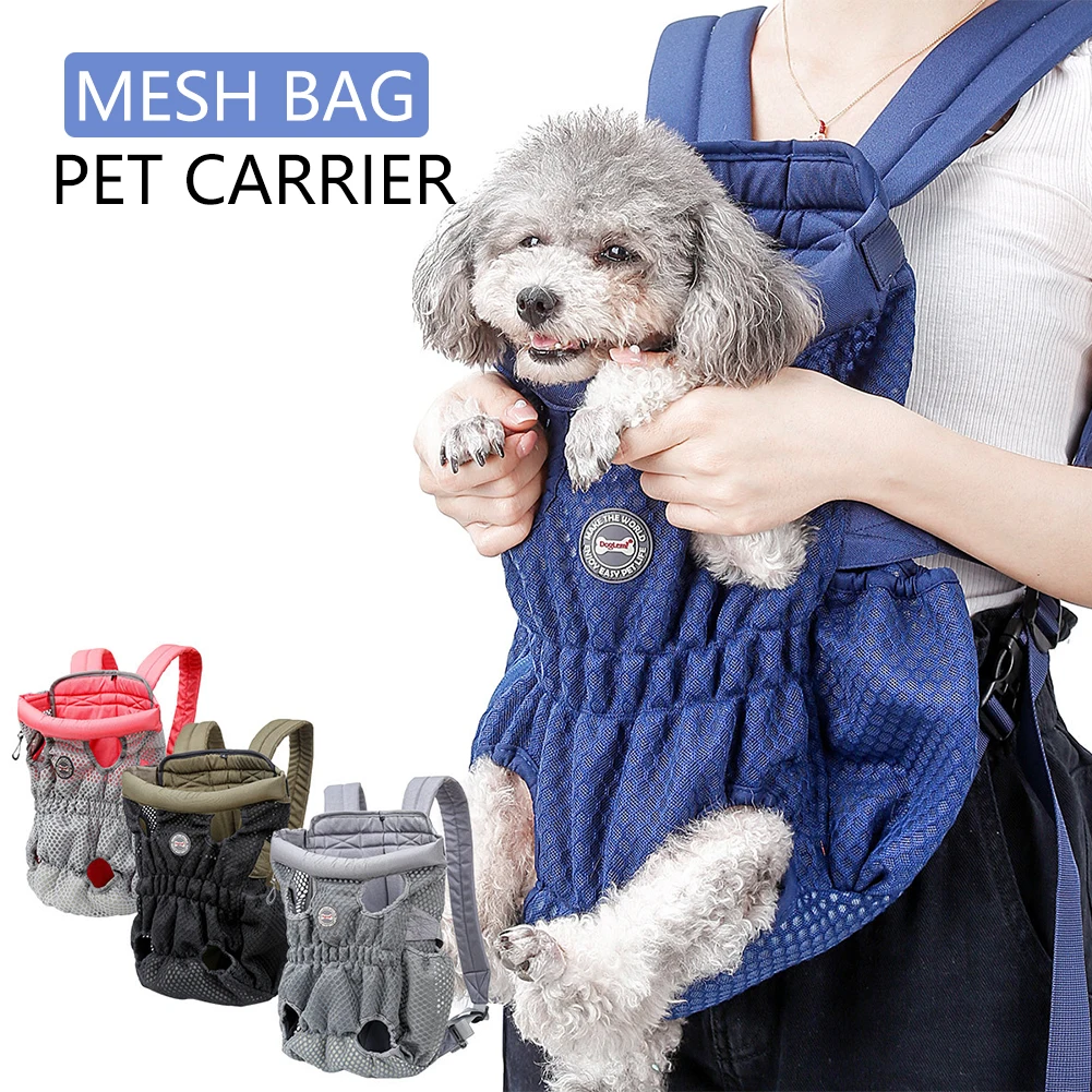 

Pet Carrier Bag Double Shoulder Mesh Backpack Breathable Dog Carrying Outdoor Travel Pet Bags for Small Dog Cat Chihuahua