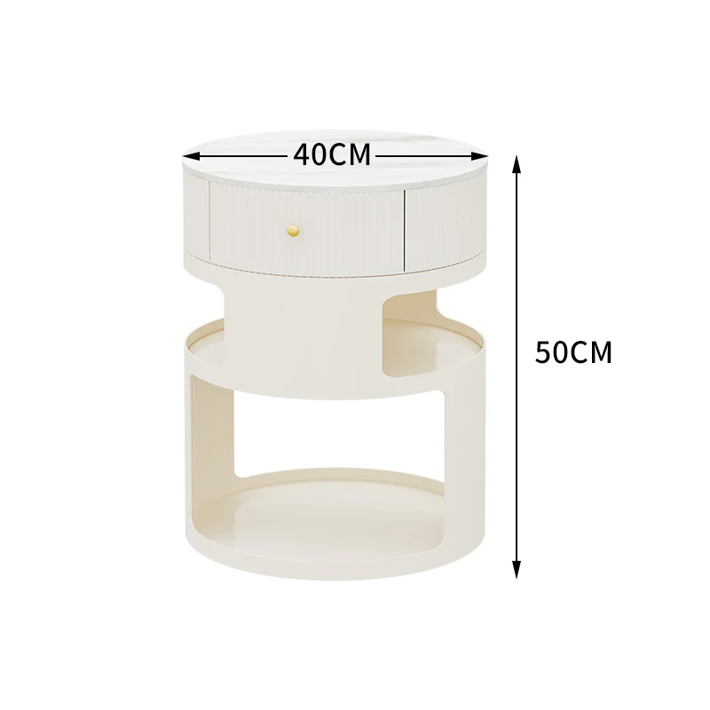 Дизайнерские круглые тумбочки белая скандинавская консоль для хранения