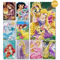 disney princess 1000 pieces childrens educational puzzles adult toys wooden puzzles cartoon posters handmade gifts family games