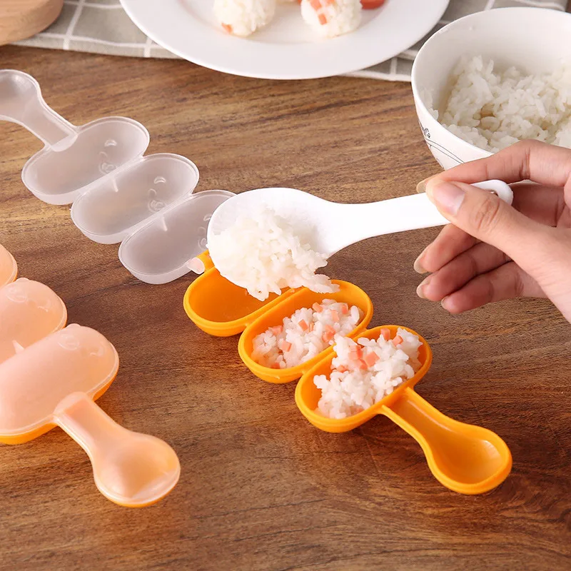 

Baby Rice Ball Mold Shakers Food Decoration Kids Lunch Diy Sushi Maker Mould Kitchen Tools Fping