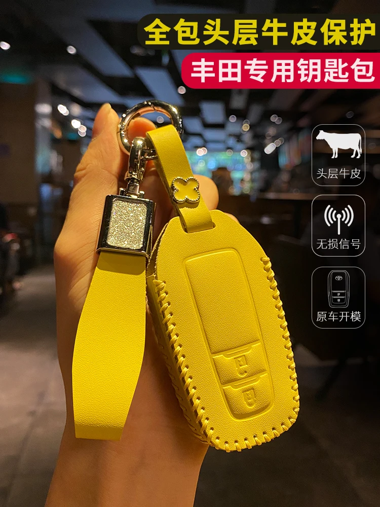 

Для Toyota Camry Highlander ключ для Toyota Camry, Avalon, Corolla кожаный чехол для ключей для автомобиля