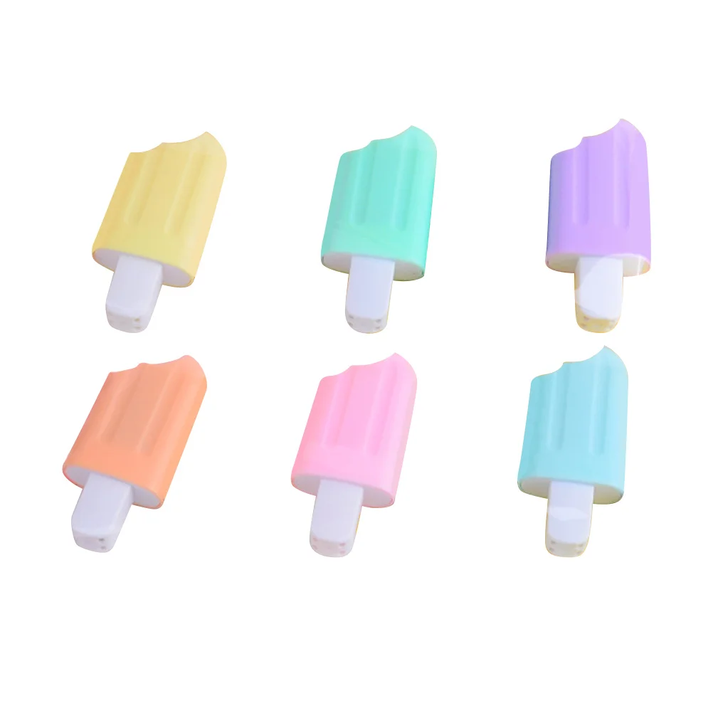 

Highlighters Pen Marker Markers Highlighter Pastel Highlight Pens Cream Ice Marking Colored Emphasize Kawaii Not Office
