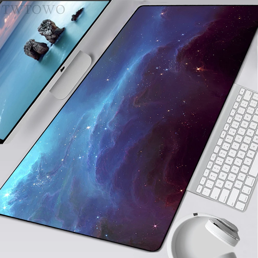 

Space Galaxy Nebula Mousepad XXL Large HD New MousePads Desk Mats Natural Rubber Laptop Soft Gamer Office Table Mat Mouse Mat
