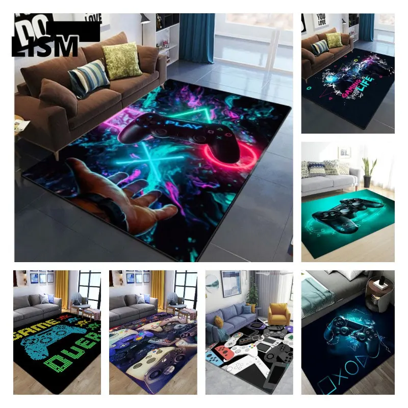 

Gamer Carpet Children's Room Rug Anime Game Controller Door Mat Home Living Room Bathroom Bedroom Floor Mat Room Decoration