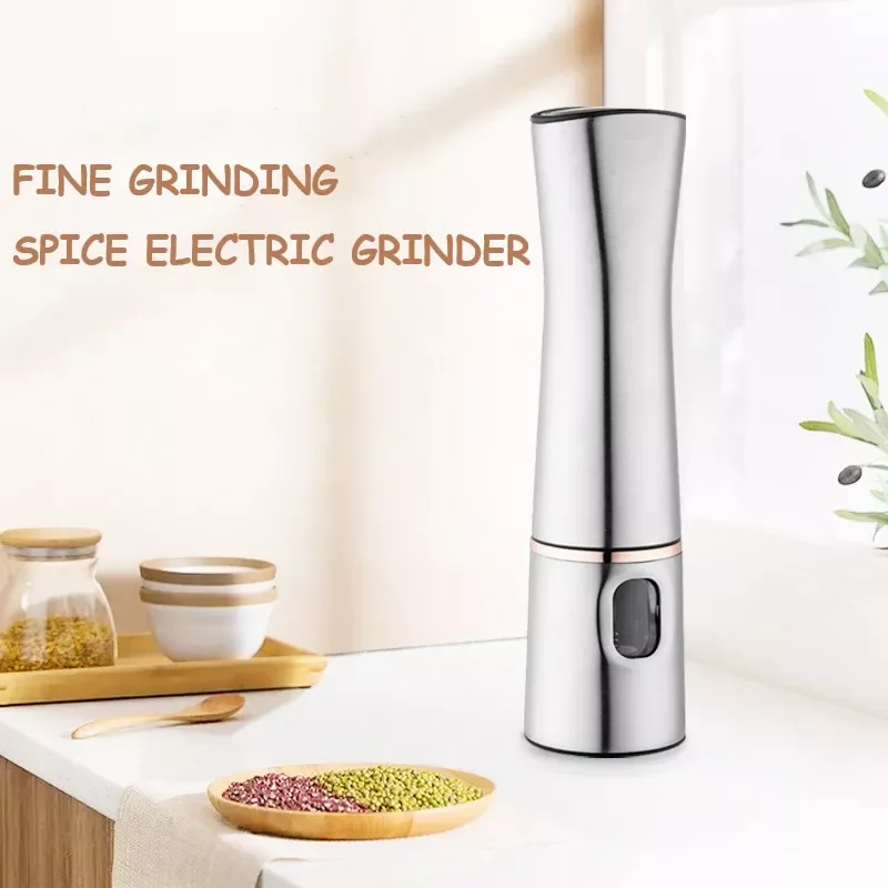 

Automatic Salt and Pepper Electric Pepper Mill Adjustable Coarseness Seasoning Spice Mill Kitchen Gadgets Cooking BBQ Tools Acce