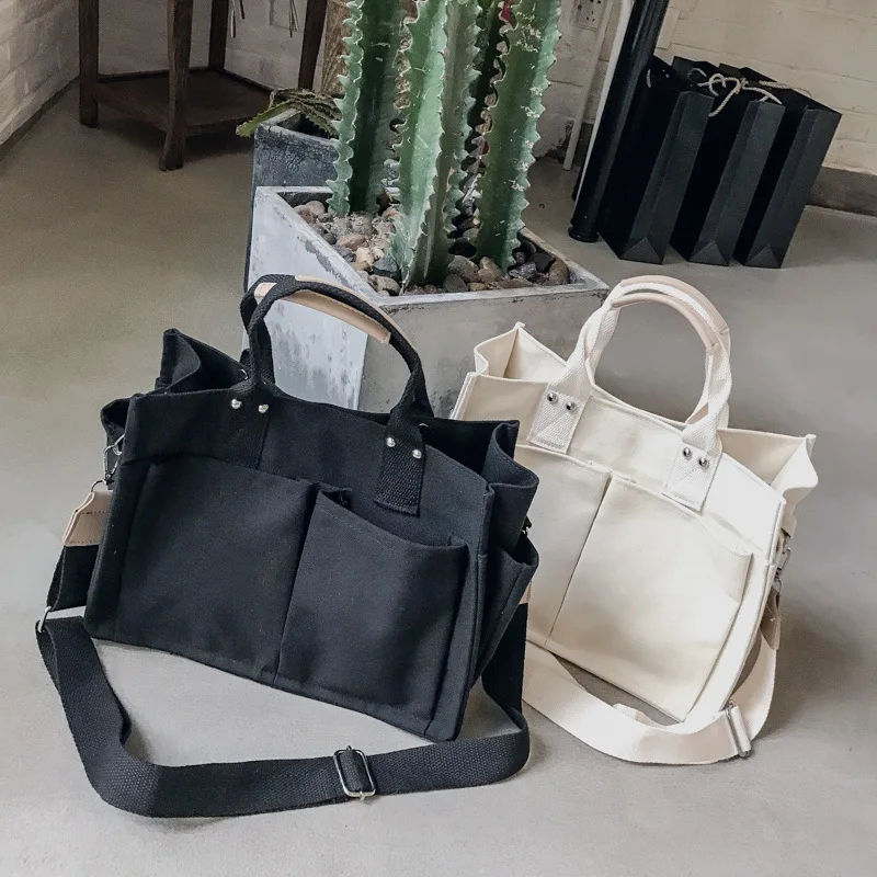 

2022 New Female Shoulder Bags For Women Travel Crossbody Ladies Handbags Canvas Casual Tote Women'S Bag Shopper Simple Fashion