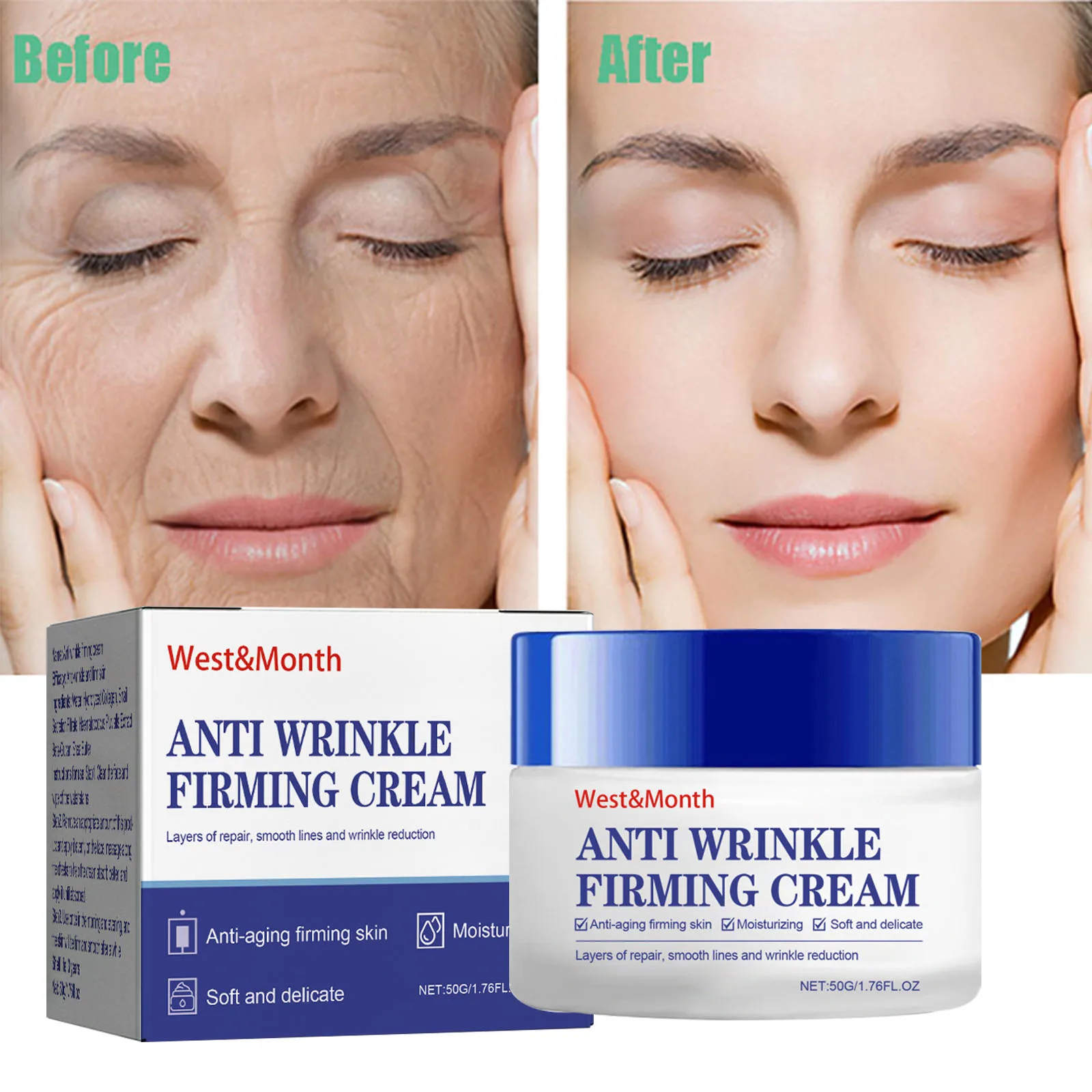 

Snail Collagen Remove Wrinkles Face Cream Fade Fine Lines Firming Anti-Aging Whitening Brighten Moisturizing Skin Care Products