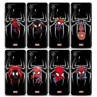phone case for xiaomi mi 12 12x 11 lite 11x 11t x3 x4 nfc m3 f3 gt m4 pro lite ne 5g silicone case cartoon spider man marvel