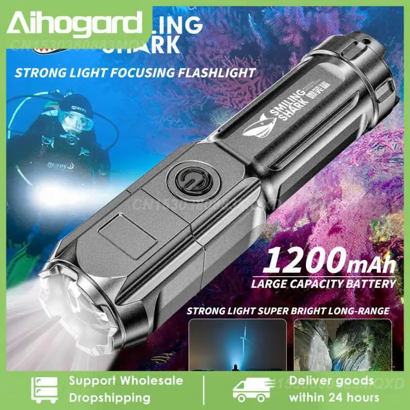 

1~5PCS Flashlight Strong Light Multi-function LED Glare Flashlight Zoom Torch USB Charging Portable Lamp For Outdoor