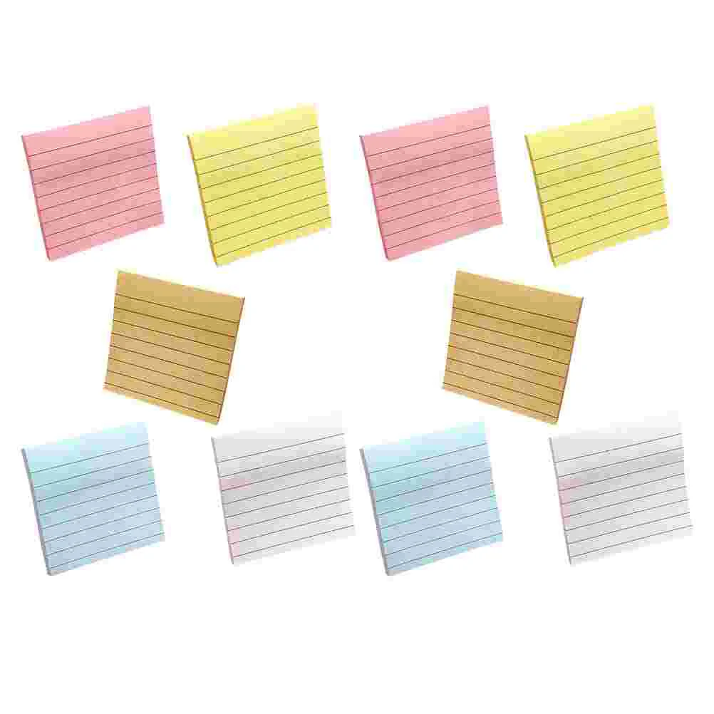 

10pcs Sticky Pads Student Memo Notes Office Adhesive Notes Decorative Paper (Mixed Style)