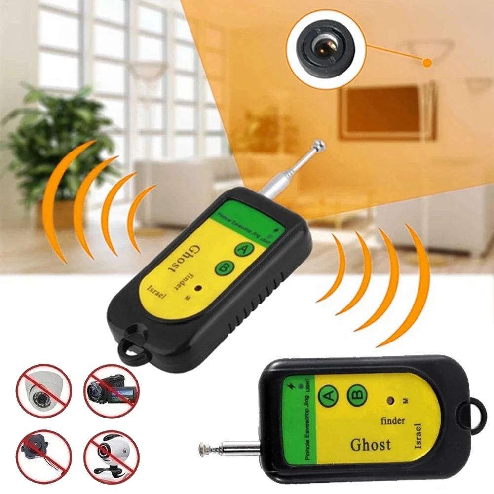 

RF Wireless Signal Detector Tracker Portable Mini Camera Finder Full Frequency Alarm Device Anti-Spy Radio Wave Detector