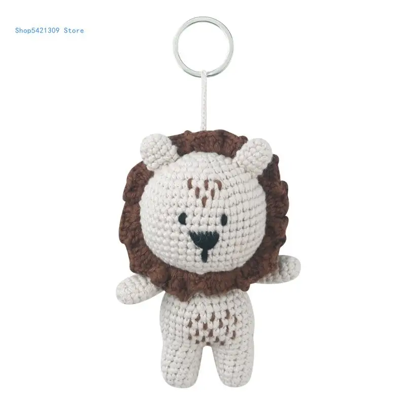 Вязаный крючком брелок в виде льва для женщин и девочек кошелек подвеска сумочек