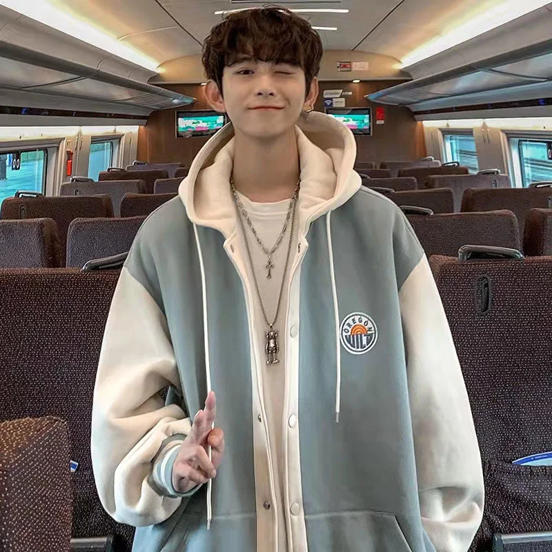 Мужская однобортная Толстовка на пуговицах